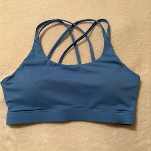 Crisscross Back Blue Sports Bra